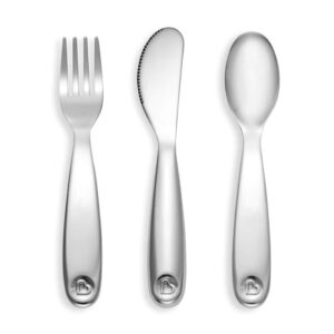 Polish Stainless Steel Toddler Fork, Knife & Spoon Set
