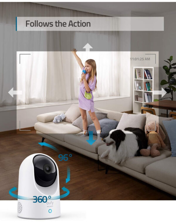 Eufy Security Indoor Cam E220, Pan & Tilt, 2K - 3 MP Wi-Fi - Image 6