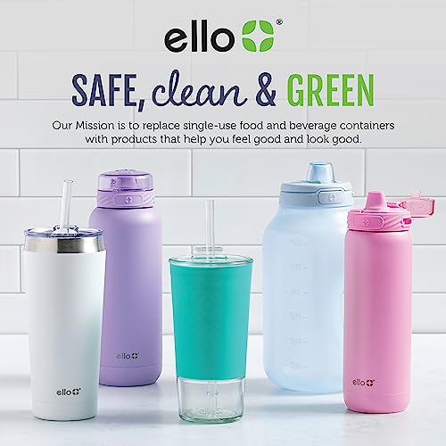 Ello Emma 14oz Vacuum Insulated Stainless Steel Kids Water Bottle with Straw and Built-in Carrying Handle and Leak-Proof Locking Lid for School... - Image 7