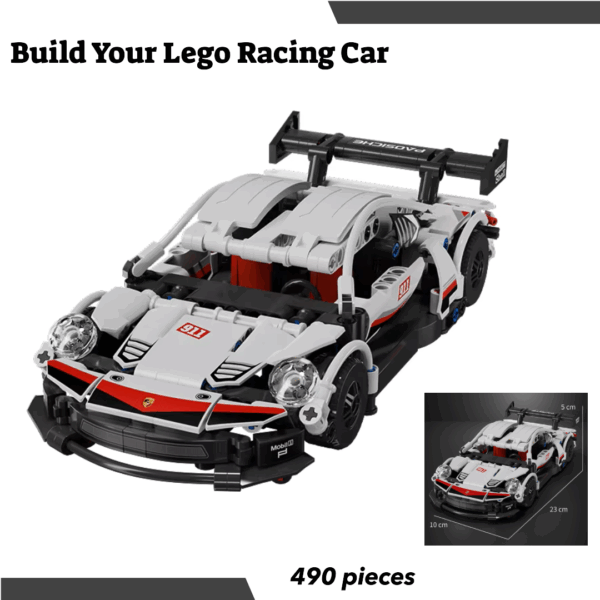 White Lego Racing Car - Image 2