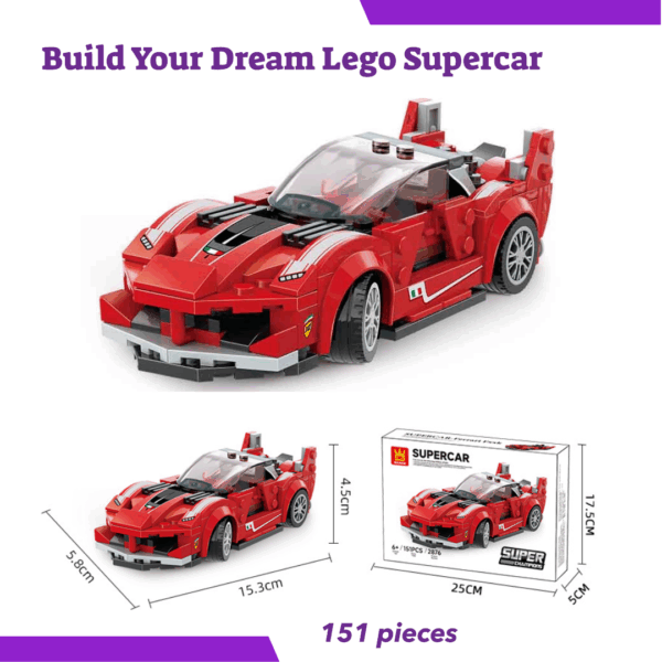 Red Lego Super Car - Image 2
