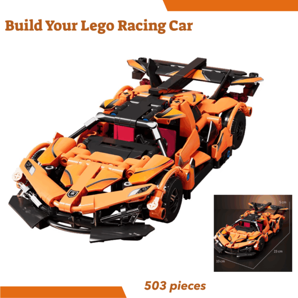 Orange Lego Racing Car - Image 2