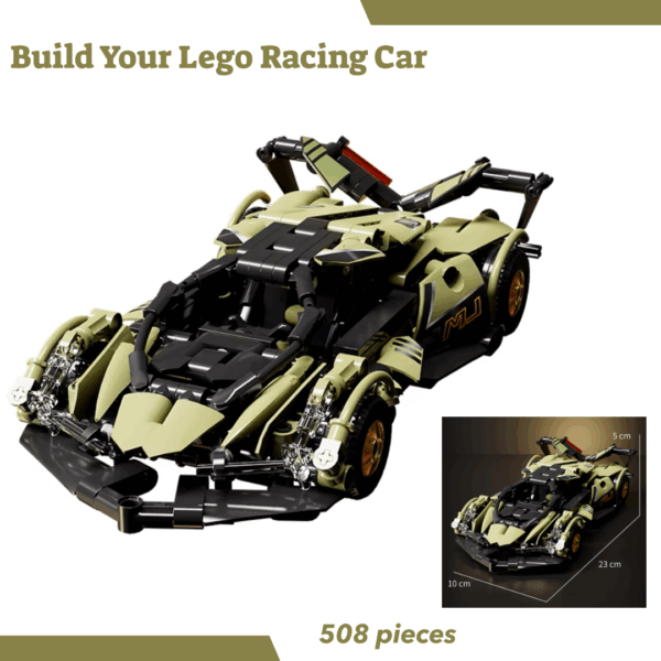 Olive Lego Racing Car - Image 2