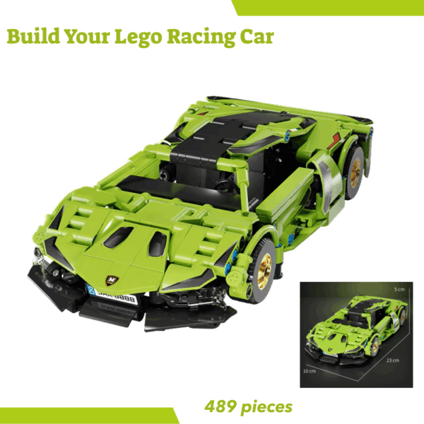 Green Lego Racing Car - Image 2