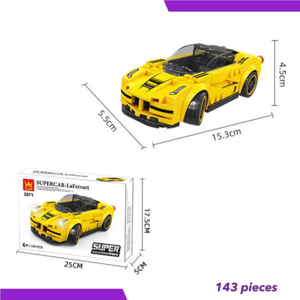 Yellow Lego Super Car - Image 3