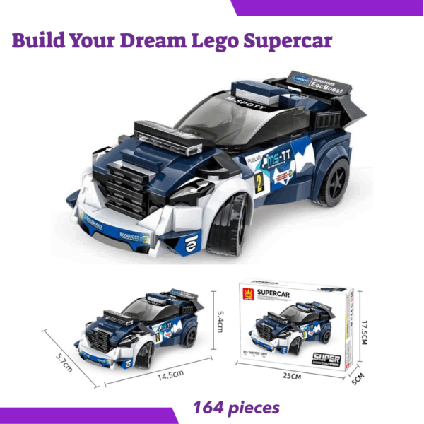 Blue Lego Super Car - Image 2