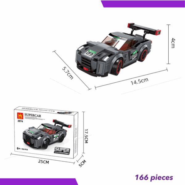 Black 23 Lego Super Car - Image 3
