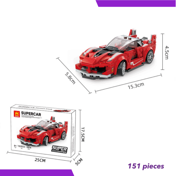 Red Lego Super Car - Image 3