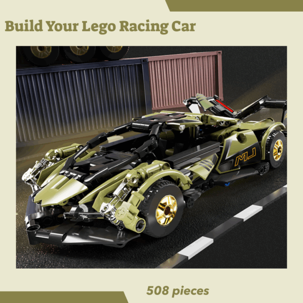 Olive Lego Racing Car - Image 3