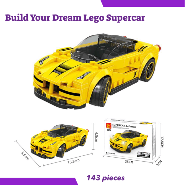 Yellow Lego Super Car - Image 2