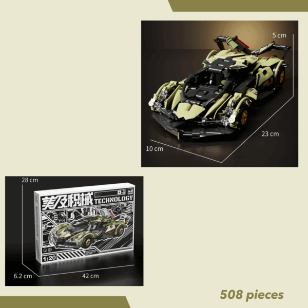 Olive Lego Racing Car - Image 5