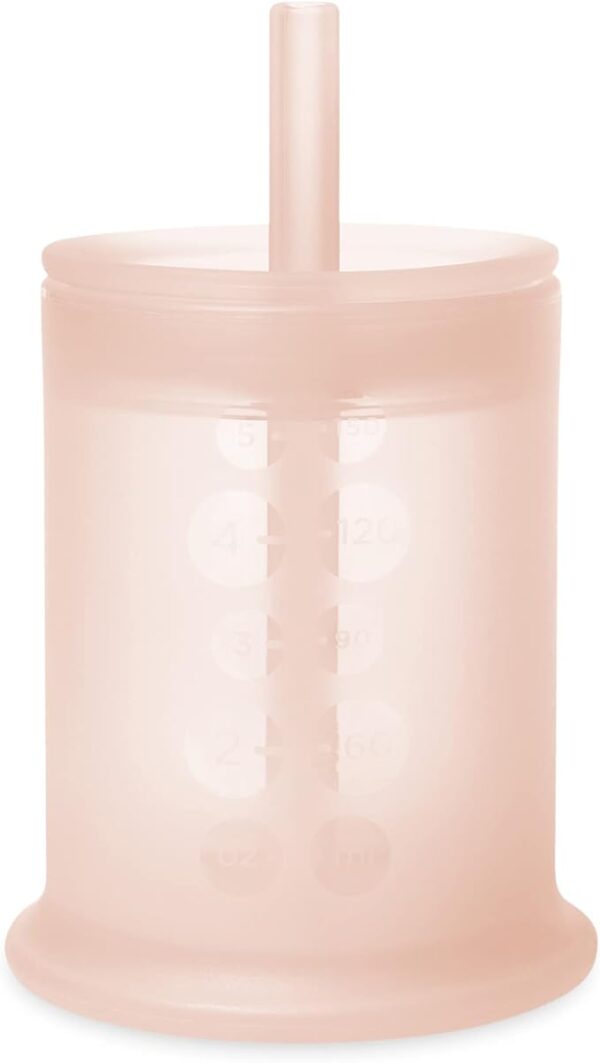 Silicone Training Cup with Straw Lid