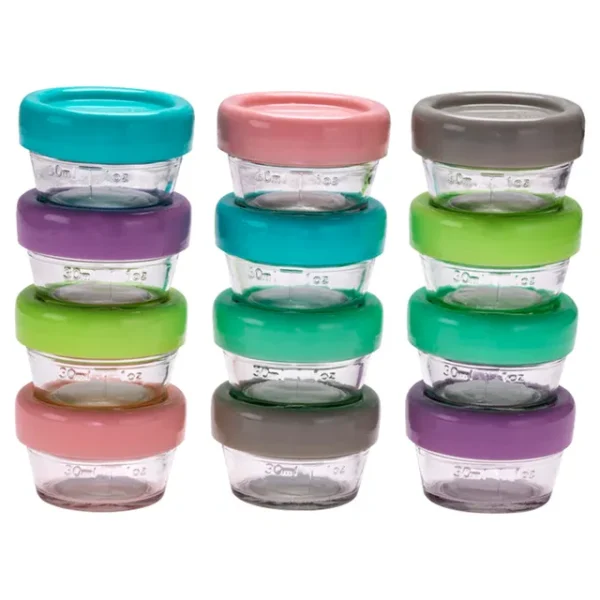 Melii - Glass Food Container - 2oz - 12pcs