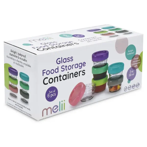 Melii - Glass Food Container - 2oz - 6pcs - Image 4