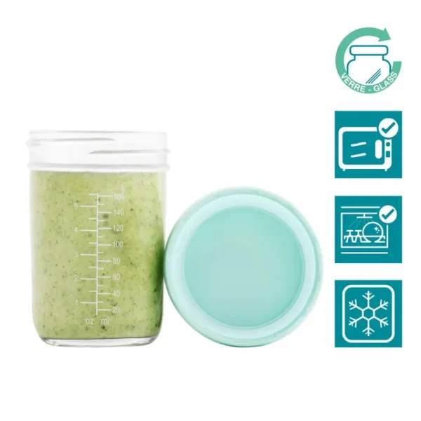 Babymoov - Airtight Food Storage Glass Baby Bowls- 4 Pcs- 220ml - Image 7